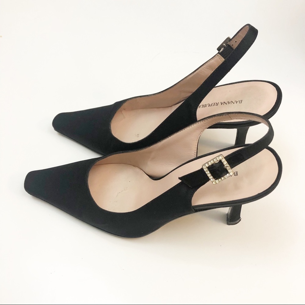 Black heels Banana Republic slingback pumps - Picture 1 of 8